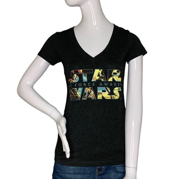 Star Wars Tops - Disney Store Star Wars The Force Awakens Top Short Sleeve V-Neck Size S Slim Fit
